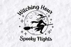 Witching Hour SVG - Spooky Nights Halloween Witch Cut File Product Image 1