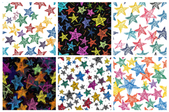 Scribble Stars Seamless Pattern and Digital Paper Design Product Image 3
