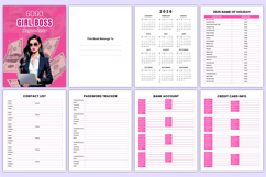 2026 Girl Boss Organizer Bundle Canva Template Product Image 3