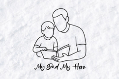 My Dad My Hero SVG Father and Son Reading Sublimation PNG Product Image 3