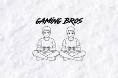 Best Friends &amp; Gaming Bros SVG | Brotherhood Line Art Bundle Product Image 3
