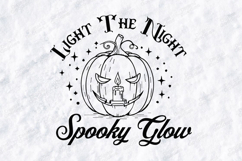 Light The Night Spooky Glow Pumpkin SVG Halloween Product Image 1