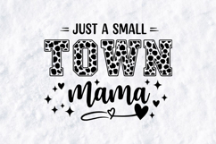 Town Mama SVG Trendy Cow Print Small Town Motherhood Design Product Image 1