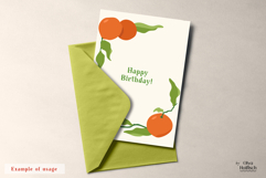 Summer Citrus Frame. Juicy Orange Fruit Vector Border Product Image 3