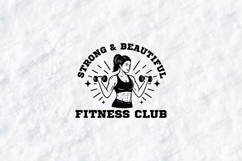 Strong &amp; Beautiful Women’s Fitness Club SVG Design Product Image 1