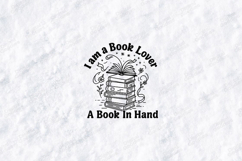 I Am A Book Lover A Book In Hand Line Art Reading Design Product Image 3