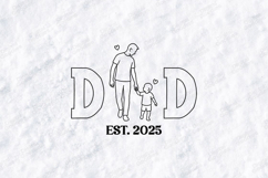 Dad Est 2025 SVG Father and Son Walking Sublimation Design Product Image 1