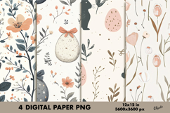 Easter Digital Paper PNG, Easter Background PNG Product Image 1