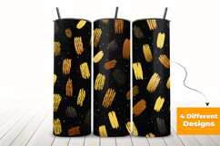 Black and Gold Brush Strokes Seamless Pattern Product Image 3