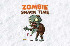 Zombie Snack Time SVG - Funny Halloween Zombie Candy File Product Image 3