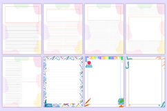 Mega Kids Writing Notebook Paper Bundle Canva Templates Product Image 3