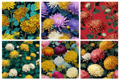Chrysanthemum Flower Seamless Pattern and Digital paper Product Image 3