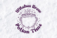 Witches Brew SVG - Potion Time Halloween Cauldron Cut File Product Image 1