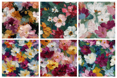 Oil paint Floral Texture Seamless Patter and Digital Paper Product Image 3
