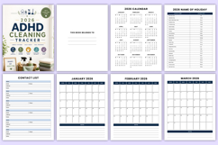 2026 ADHD Cleaning Tracker | Daily Checklist, Routine Product Image 3