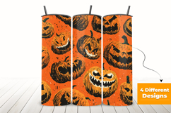 Halloween Scary Pumpkin Seamless Pattern and Digital Paper Product Image 3