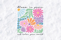Bloom in Peace SVG Colorful Floral Sublimation Design PNG Product Image 3