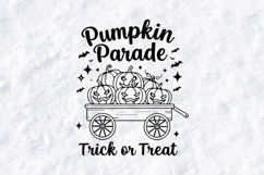 Pumpkin Parade SVG - Halloween Wagon Trick or Treat Cut File Product Image 3