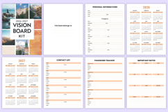 2026-2027 Vision Board Kit Canva Templates Product Image 3