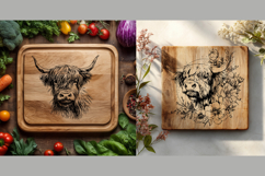 Highland Cow Laser Engraving Files Product Image 3
