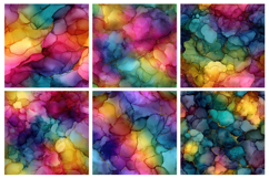 Rainbow Alcohol Ink Seamless Pattern and Digital Paper Product Image 3