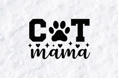 Cat Mama SVG - Trendy Paw Print Pet Lover Shirt Design Product Image 1