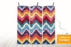 Colorful Granny Crochet Chevron Seamless Pattern Product Image 3