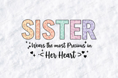 Sister Heart SVG - Trendy Cheetah Leopard Print Sister SVG Product Image 3