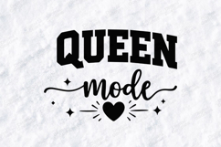 Queen Mode SVG - Trendy Minimalist Lifestyle Shirt Design Product Image 1