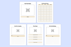Newborn Memory &amp; Milestone Book Canva templates Product Image 3