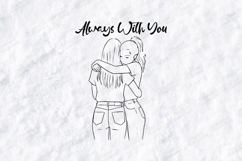 Always With You SVG Hugging Best Friends PNG Sisterhood Gift Product Image 1