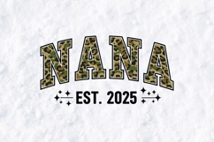 NANA SVG - Est 2025 Camo Leopard Collegiate Grandmother File Product Image 1
