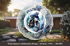 Motocross Watercolor Wind Spinner Designs Sublimation 3 Product Image 1