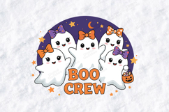 Boo Crew SVG - Halloween Girl Ghost Trick or Treat Cut File Product Image 1