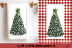 Christmas Dish Towel PNG. Rhinestone Christmas Tree PNG Product Image 1