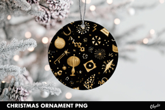Christmas Black Ornament PNG Product Image 1