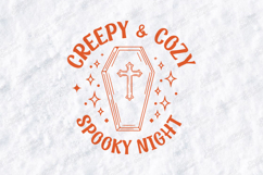 Creepy &amp; Cozy SVG - Halloween Coffin Spooky Night File Product Image 1
