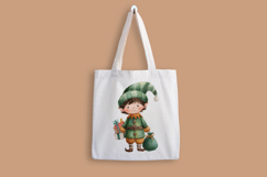 Watercolor Christmas ELF Clipart Product Image 3