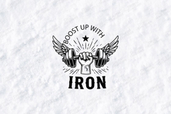 Boost Up With Iron Motivational Gym Fitness Design Product Image 1