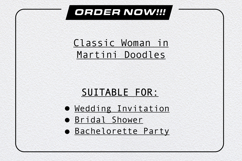 Hand Drawn Girl in Martini Illustration Collection Product Image 3