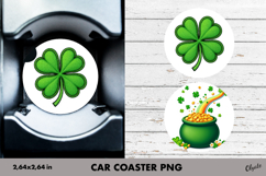 Patrick’s Day Car Coaster PNG, Irish Design PNG Product Image 1
