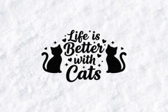 Cat Lover SVG - Cute Peeking Black Cat Vector Cut File Product Image 1