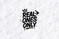Real Ones Only Graffiti SVG Urban Street Lettering Product Image 3
