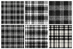 Black and White Tweed Plaid Seamless Pattern Product Image 3
