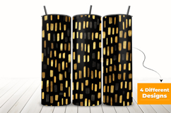 Black and Gold Brush Strokes Seamless Pattern Product Image 3