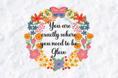 Self Love Boho Floral Wreath JPG Digital Art Design Product Image 3