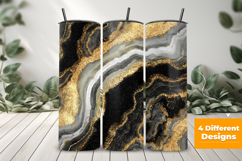 Black and Gold Agate Seamless Pattern and Digital paper Product Image 3