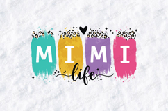 Mimi Life SVG - Trendy Colorful Cheetah Leopard Print Design Product Image 3