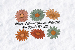 Bloom Where You’re Planted Be Kind Boho Floral JPG Design Product Image 3