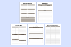 Mental Health &amp; Daily Focus Organizer Canva templates Product Image 3